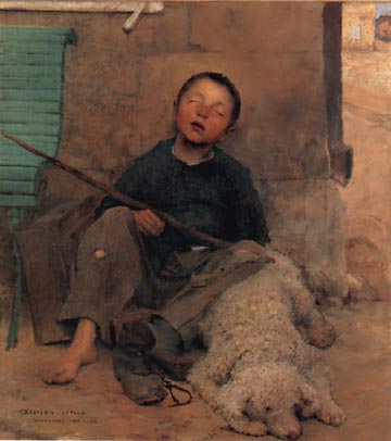 Lukisan The Blind Beggar (1882) karya Jules Bastien-Lepage