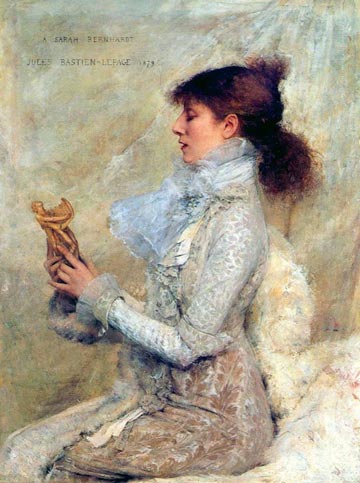 Lukisan Mademoiselle Sarah Bernhardt (1879) karya Jules Batien-Lepage