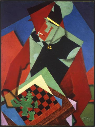 Lukisan Soldier at a Game of Chess karya Jean Metzinger