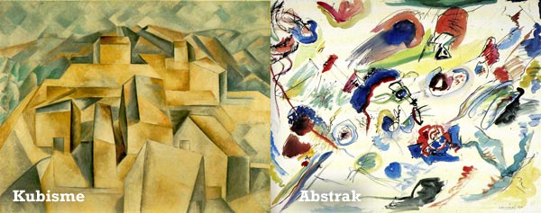 Perbedaan Lukisan Aliran Kubisme dan Abstrak