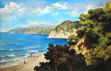 Lukisan Pantai Flores (1942) karya Basuki Abdullah