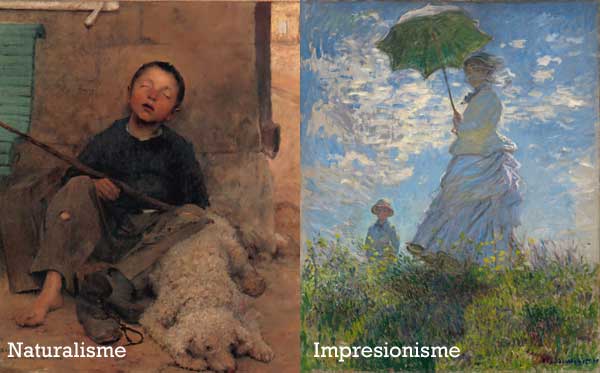 Perbedaan aliran lukis naturalisme dan impresionisme