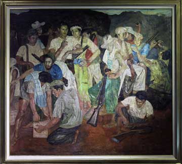 Lukisan Persiapan Gerilja (1949) karya Dullah